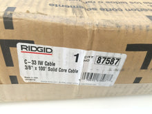 Load image into Gallery viewer, RIDGID 87587 C33 3/8 in. x 100 ft. Integral-Wound Solid-Core Cable