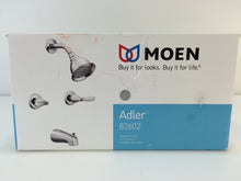 Load image into Gallery viewer, MOEN 82602 Adler 2-Handle 1-Spray Tub and Shower Faucet with Valve in Chrome