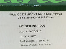 Load image into Gallery viewer, Hunter 53078 Beacon Hill 42" Indoor Antique Brass Ceiling Fan