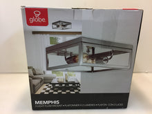 Load image into Gallery viewer, Globe Electric 65747 Memphis 2-Light Chrome Flush Mount Ceiling Light