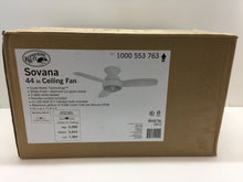 Load image into Gallery viewer, Hampton Bay Sovana 44 in. Indoor White Ceiling Fan with Light Kit 14412