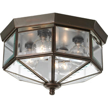 Load image into Gallery viewer, Progress Lighting P5789-20 4-Light Antique Bronze Flushmount Beveled Glass
