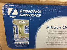 Load image into Gallery viewer, Lithonia Lighting 10829 BZA Artisten 2-Light Bronze Fluorescent Oval Flushmount