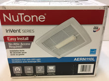 Load image into Gallery viewer, NuTone AERN110L InVent Series 110 CFM Ceiling Exhaust Bath Fan with Light