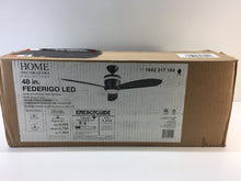 Load image into Gallery viewer, Home Decorators SW1618MBK Federigo 48" LED Indoor Matte Black Ceiling Fan