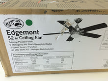 Load image into Gallery viewer, Hampton Bay YG177H-CLP Edgemont 52" Colonial Pewter Ceiling Fan