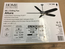 Load image into Gallery viewer, Home Decorators 99969 Altura 68" Indoor Brushed Nickel Ceiling Fan 747989