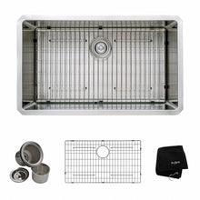 Load image into Gallery viewer, Kraus KHU100-32 32" 16 Gauge Undermount 1-Bowl Stainless Steel Kitchen Sink