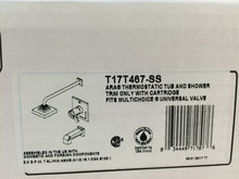 Load image into Gallery viewer, Delta T17T467-SS Ara TempAssure Tub & Shower Faucet Trim Kit Only, Stainless