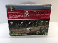 Load image into Gallery viewer, 8-PK Hampton Bay LED Landscape Path Light Deluxe Micro Spot Light Kit HDC33943BK