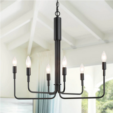 Load image into Gallery viewer, LNC Home Modern French Parlor Chandelier Black A03600