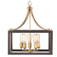 Load image into Gallery viewer, Progress Lighting Boswell Quarter 5-Light Vintage Brass Pendant P400249-163