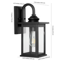 Load image into Gallery viewer, (2-Pack) Jonathan Y Cary 1-Light Black LED Wall Light Lantern Sconce JYL7606A
