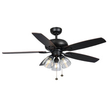 Load image into Gallery viewer, Hampton Bay Rockport 52 in. LED Matte Black Ceiling Fan 91854