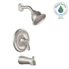 Load image into Gallery viewer, MOEN 82910SRN Banbury 1-Handle 1-Spray Tub and Shower Faucet Brushed Nickel