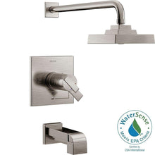 Load image into Gallery viewer, Delta T17T467-SS Ara TempAssure Tub & Shower Faucet Trim Kit Only, Stainless