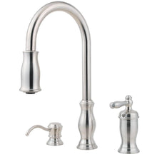 Load image into Gallery viewer, Pfister GT526-TMS Hanover Pull-Down Sprayer Kitchen Faucet, Stainless Steel