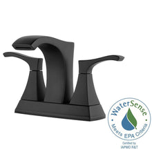Load image into Gallery viewer, Pfister LF-048-VNBB Venturi 4" Centerset 2-Handle Bathroom Faucet, Matte Black