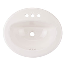 Load image into Gallery viewer, AquaSource ML-20504 White Drop-in Oval Bathroom Sink with Overflow 328882