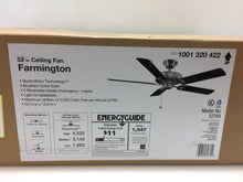 Load image into Gallery viewer, Farmington 32769 52 in. Indoor Brushed Nickel Ceiling Fan 1001320422