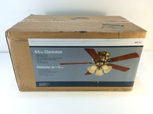 Load image into Gallery viewer, Hampton Bay CF544H-PEH Clarkston 44 in. Ceiling Fan Antique Brass 822744