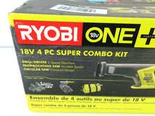 Load image into Gallery viewer, Ryobi P883 18-Volt ONE+ Lithium-Ion Cordless Super Combo Kit (4-Piece)