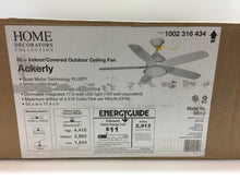 Load image into Gallery viewer, Home Decorators Ackerly 52 in. LED Indoor/Outdoor Matte White Ceiling Fan 56012