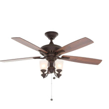 Load image into Gallery viewer, Hampton Bay 14949 Bristol Lane 52" Indoor Oil-Rubbed Bronze Ceiling Fan 322537
