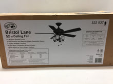 Load image into Gallery viewer, Hampton Bay 14949 Bristol Lane 52" Indoor Oil-Rubbed Bronze Ceiling Fan 322537