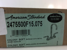 Load image into Gallery viewer, American Standard 475500F15.075 Colony Soft 2-Handle Bar Faucet Stainless Steel