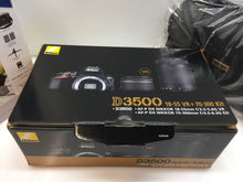 Load image into Gallery viewer, Nikon D3500 DSLR Camera with 18-55mm and 70-300mm Lenses, NOB