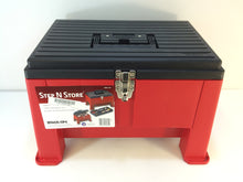 Load image into Gallery viewer, Stack‑On SSR‑20 Step N Store Stool Black Red