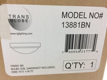 Load image into Gallery viewer, Trans Globe Cabernet 2-Light Brushed Nickel Flush Mount 13881BN