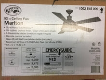 Load image into Gallery viewer, Hampton Bay Marlton 52 in. Indoor Oil-Rubbed Bronze Ceiling Fan YG305-ORB