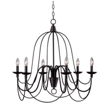 Load image into Gallery viewer, Kenroy Home Pannier 6-Light Oil-Rubbed Bronze Highlights Chandelier 93066ORB