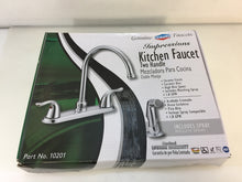 Load image into Gallery viewer, EZ-FLO 10201 Impression Collection 2-Handle Standard Kitchen Faucet Chrome