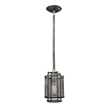 Load image into Gallery viewer, HDC TNP1142 1-Light Silvered Graphite Wire Mesh Restoration Pendant 1001599829