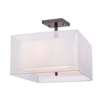 Load image into Gallery viewer, Hampton Bay 21333-019 Angelina 3-Light Rust Semi-Flush Mount 598318