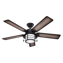 Load image into Gallery viewer, Hunter 59135 Key Biscayne 54" Indoor Outdoor Weathered Zinc Gray Ceiling Fan