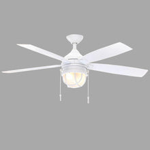 Load image into Gallery viewer, Hampton Bay AL634-WH Seaport 52 in. Indoor/Outdoor White Ceiling Fan 513349