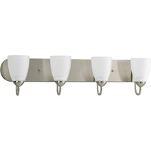 Load image into Gallery viewer, Progress Lighting Gather 30" 4-Light Brushed Nickel Bath Vanity Light P2709-09