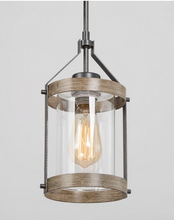 Load image into Gallery viewer, LNC Home Rustic Lantern Mini Pendant, Light Grey A04096