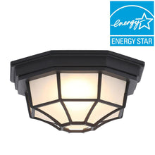 Load image into Gallery viewer, Hampton Bay HB7072LED-05 Black Outdoor LED Flushmount 1000640737