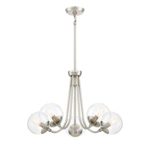 Load image into Gallery viewer, Home Decorators Collection 17415 5-Light Brushed Nickel Chandelier 1001567763