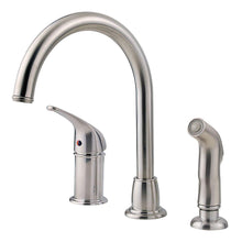 Load image into Gallery viewer, Pfister LF-WK1-680S Cagney 1-Handle Standard Kitchen Faucet Stainless Steel