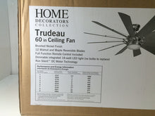 Load image into Gallery viewer, Home Decorators YG545-BN Trudeau 60" LED Brushed Nickel Ceiling Fan 731152