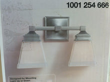 Load image into Gallery viewer, Hampton Bay HJC1392A-3 Landray 2-Light Brushed Nickel Vanity Light 1001254666