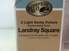 Load image into Gallery viewer, Hampton Bay HJC1392A-3 Landray 2-Light Brushed Nickel Vanity Light 1001254666