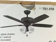 Load image into Gallery viewer, Hampton Bay 57231 Devron 52" Oil-Rubbed Bronze Ceiling Fan w/ Light Kit 751318