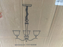 Load image into Gallery viewer, Transglobe 70743 BN Thompson 3-Light Nickel Indoor Chandelier